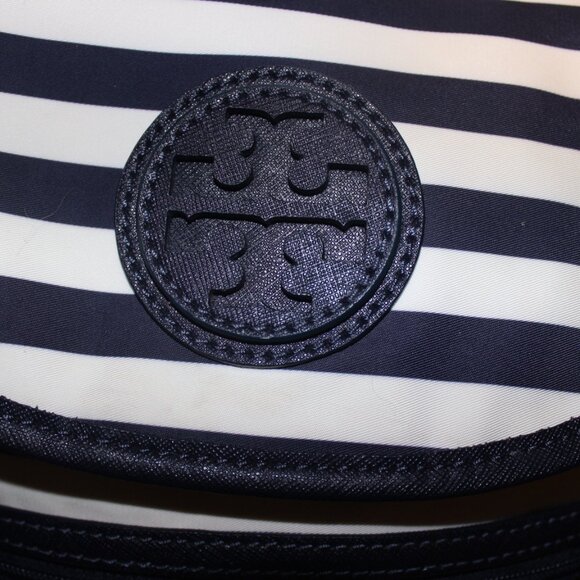 New $398 Large Tory Burch New Style Blue White Striped Backpack Bag main image 11